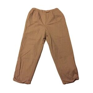 Talbots Wool Brown Pants Lined Straight Leg Cuffed Trousers Size 18 EE10